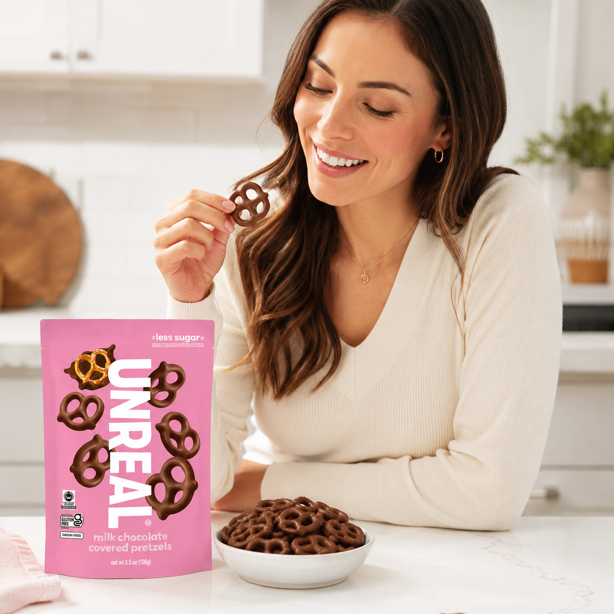 Unreal Pretzels Milk Chocolate, 3.5 oz