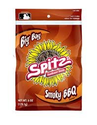 Spitz Smoky BBQ Flavored Sunflower Seeds 6 oz Resealable "Big Bag" Spitz