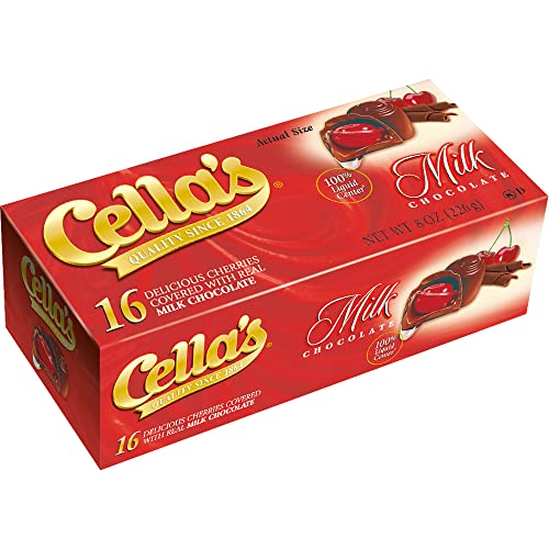 Cella's Cherries Covered with Real Milk Chocolate - 16 Count 8 oz Cella's