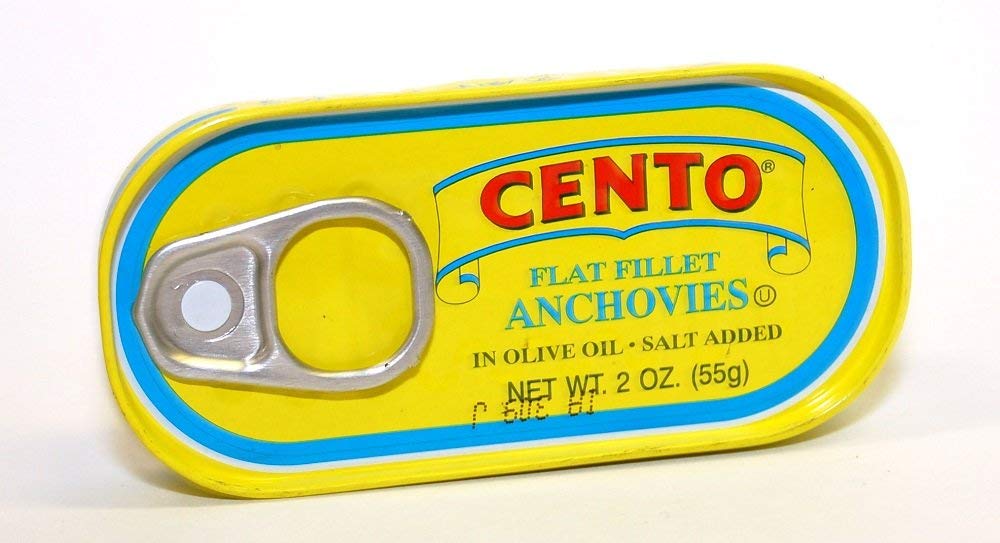 Cento - Flat Anchovies in Olive Oil, 2 oz(Pack of 10) Cento
