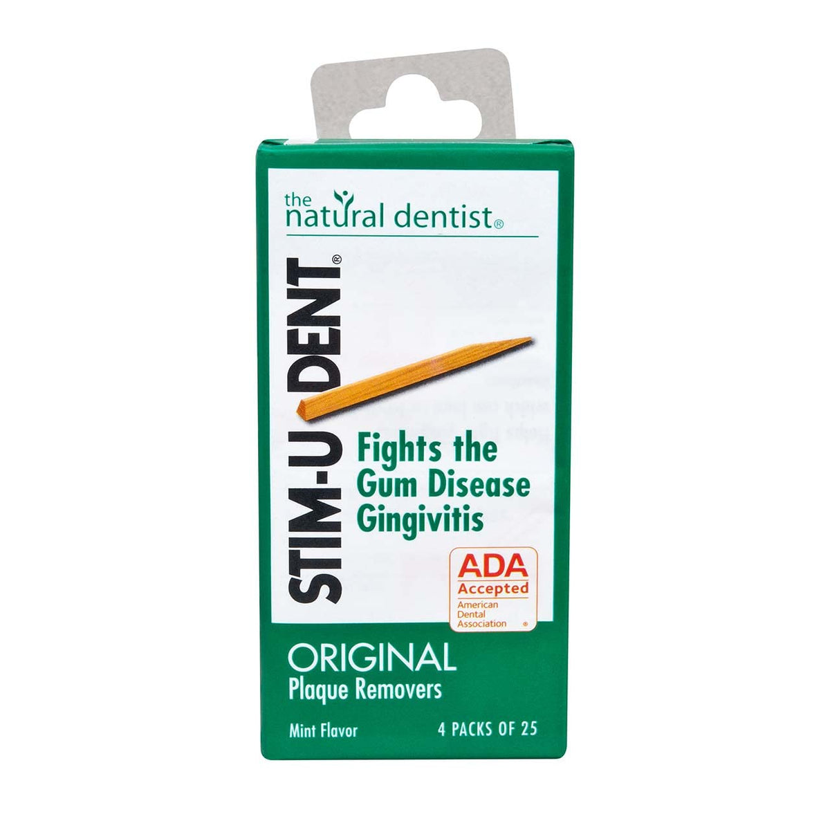 The Natural Dentist Stim-U-Dent Original Mint, 25 Count (Pack of 4) The Natural Dentist