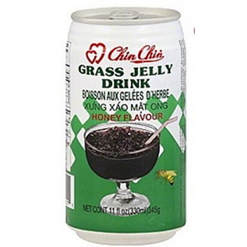 Chin Chin Grass Jelly Drink, Honey Flavor, 10.7 fl oz (Pack of 24) Chin Chin