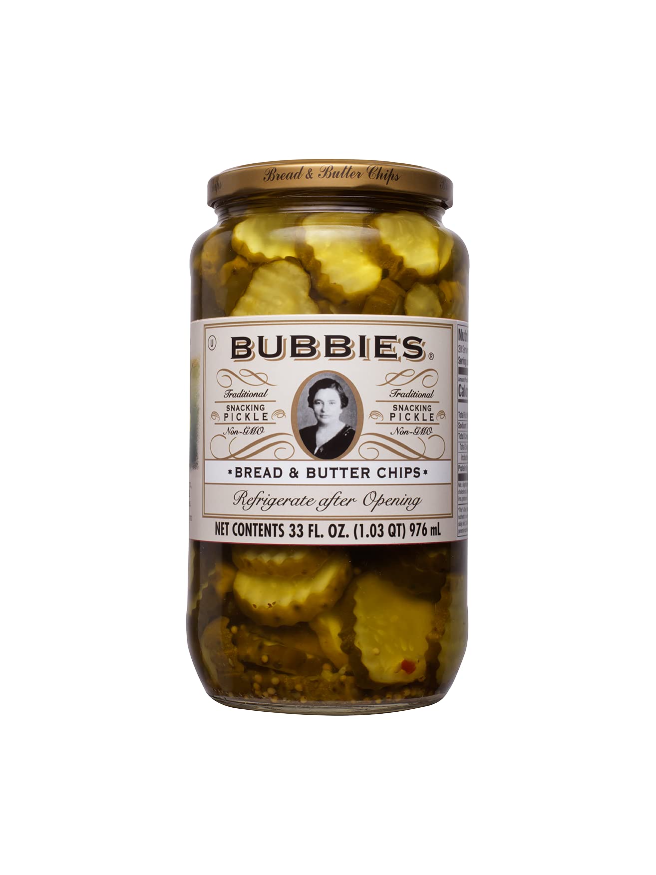 Bubbies Bread & Butter Pickle Chips 33 Fl Oz (Pack of 2)