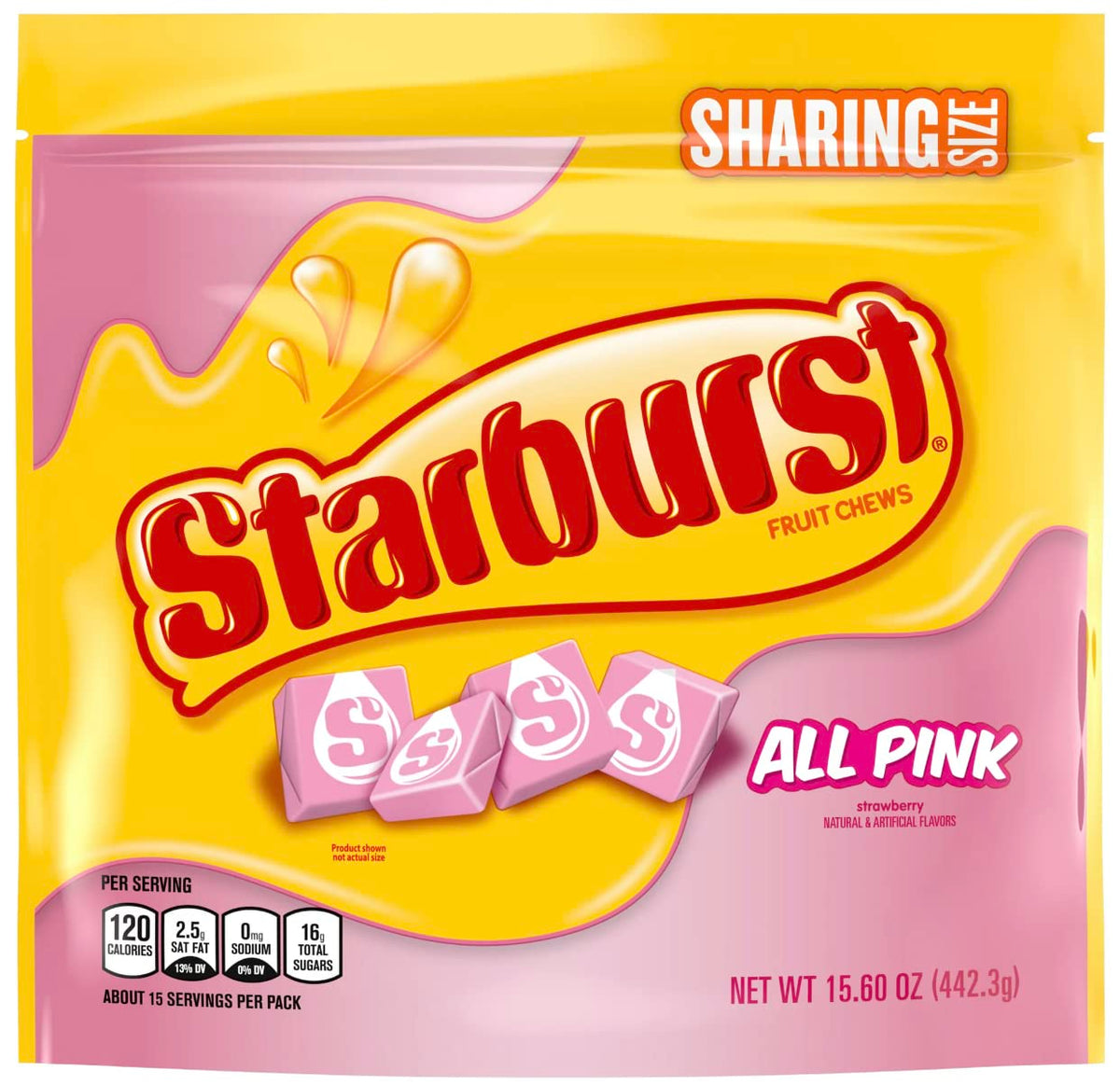 Starburst All Pink Fruit Chews Candy Bag, 15.60 oz Starburst