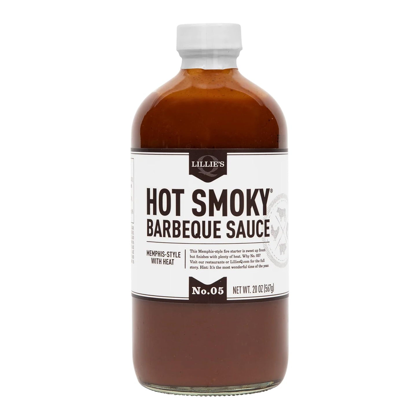 Lillie's Q Hot Smoky Barbecue Sauce, 21 oz Lillie's Q