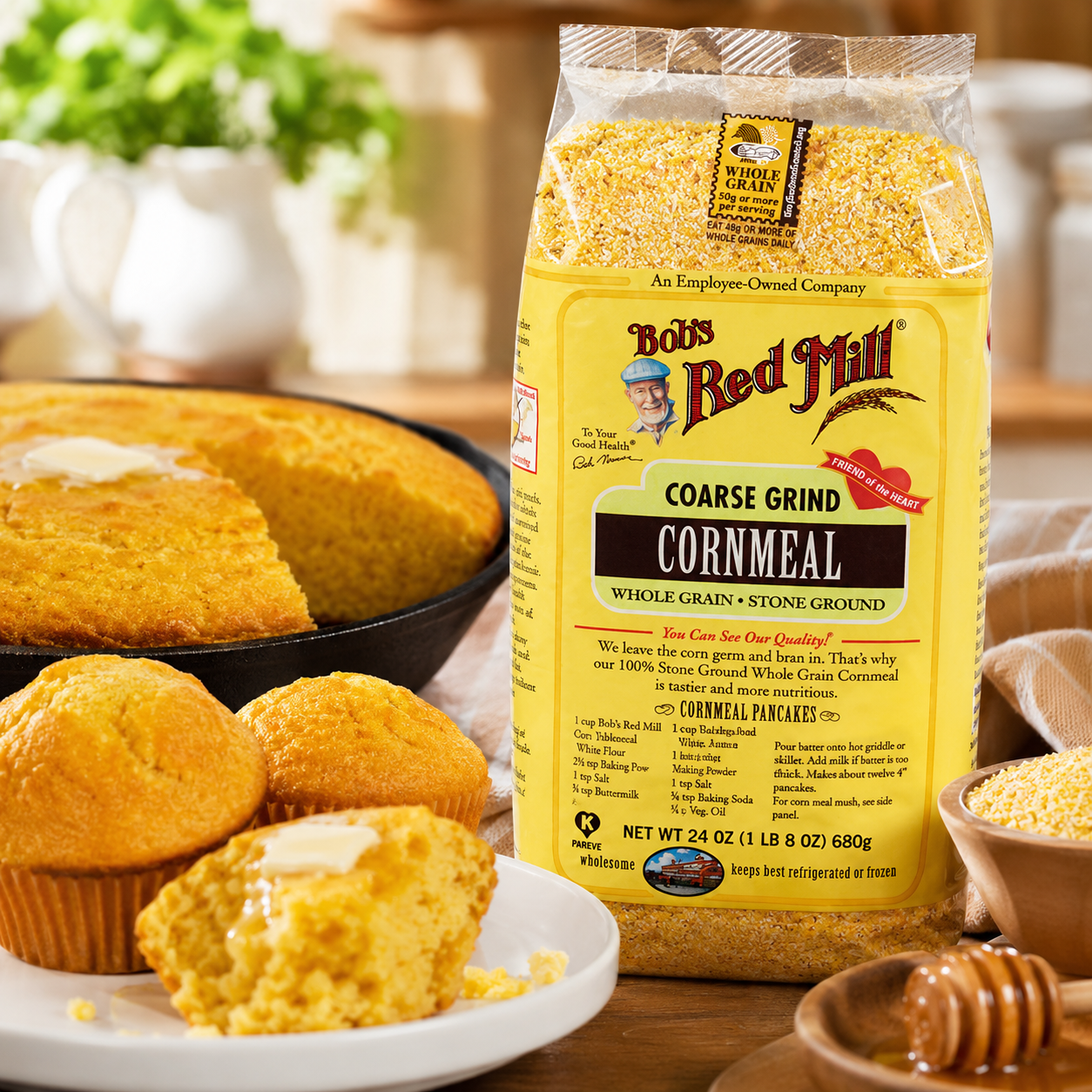 Bob's Red Mill Cornmeal Coarse Grind 24.0 OZ (Pack of 2)