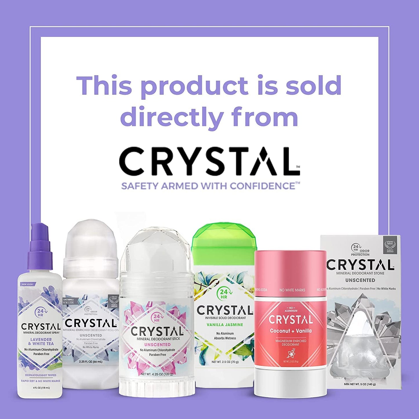 Crystal Mineral Deodorant Roll On Vanilla Jasmine 2.25 fl oz