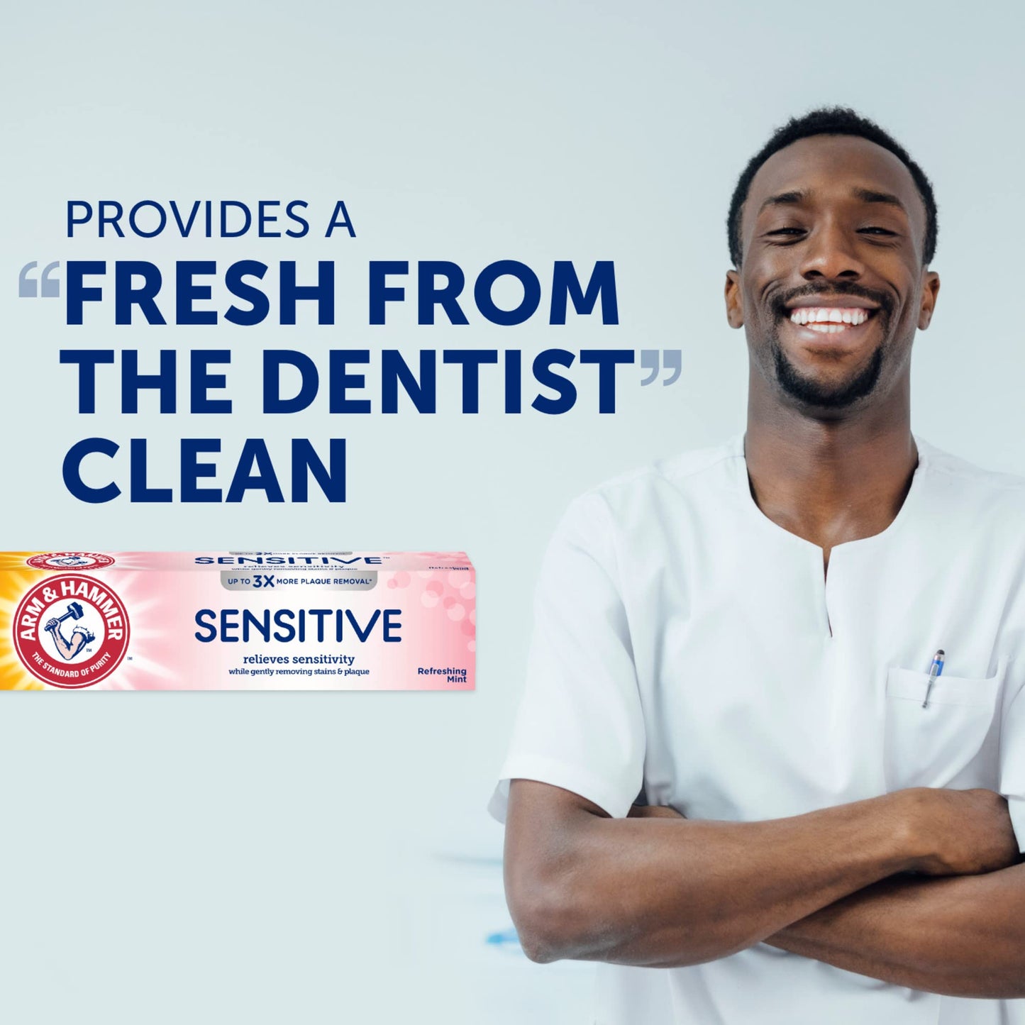 Arm & Hammer Sensitive Toothpaste Refreshing Mint Relieves Sensitivity 4.5 Ounce (Pack of 12)