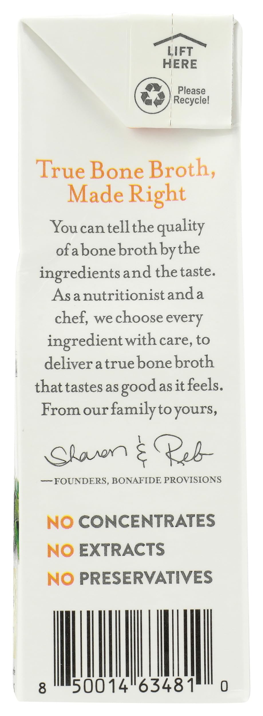 Bonafide Provisions Organic No Salt Added Chicken Bone Broth 16.9 OZ