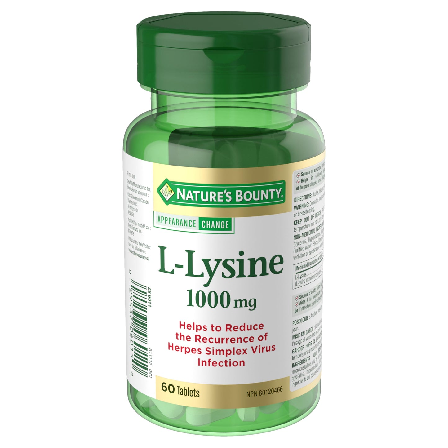 Nature's Bounty L-Lysine - 1000 mg - 60 Tablets Nature's Bounty