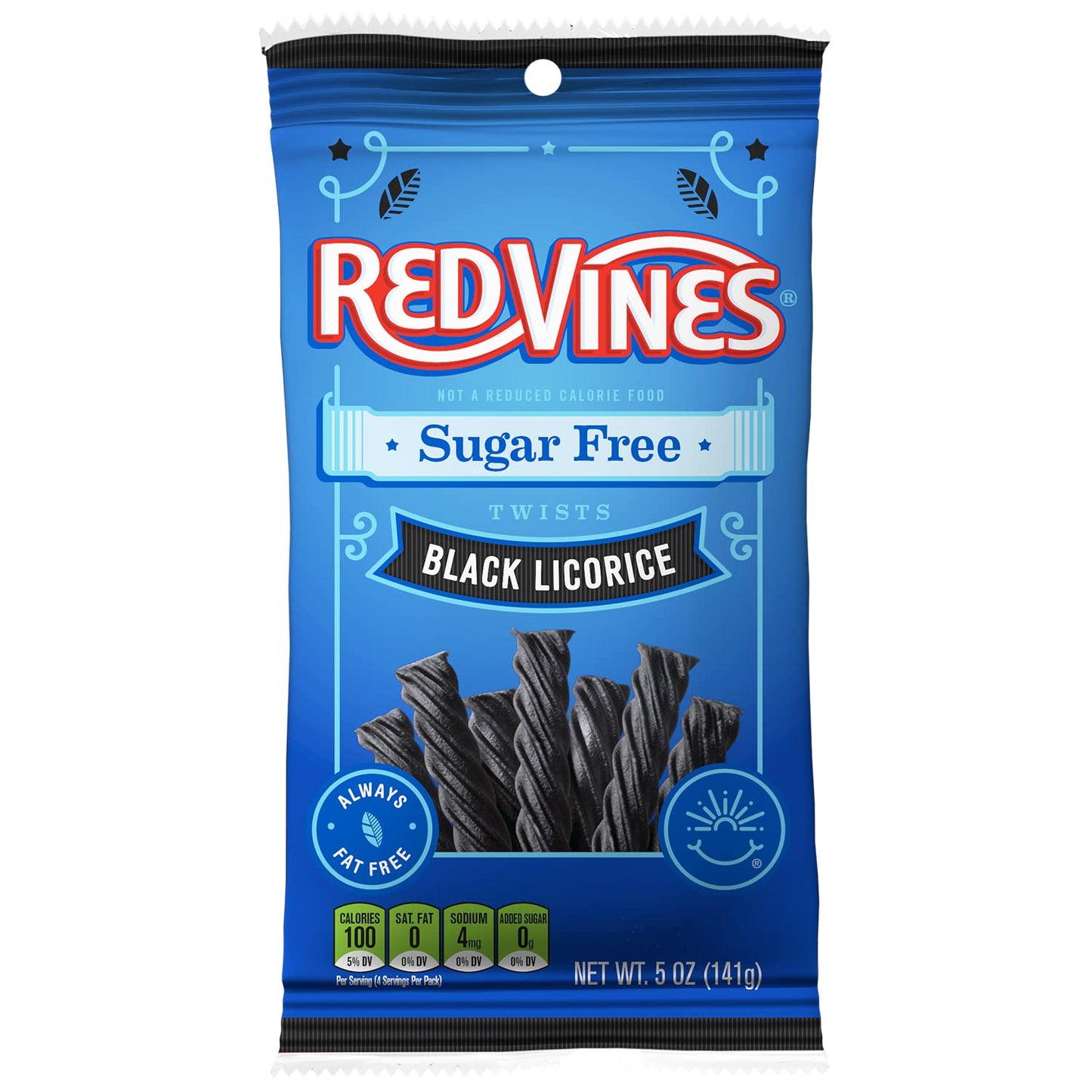 Sugar Free Red Vines Black Licorice Twists - 5-oz. Bag Red Vines
