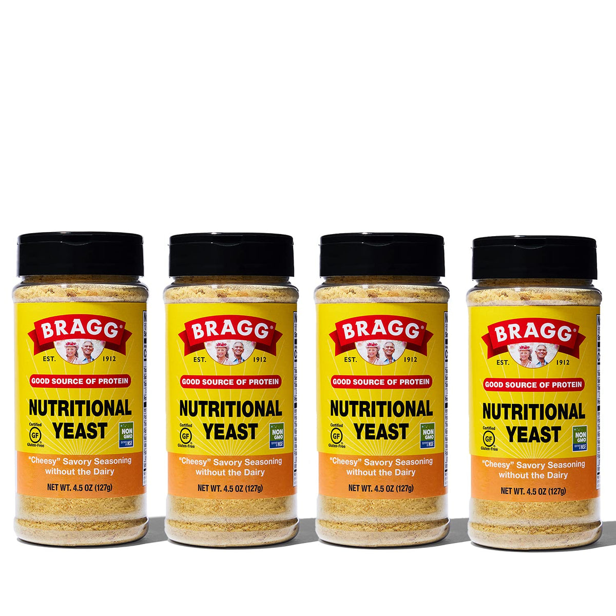 Bragg Nutritional Yeast Seasoning, 4.5 oz (Pack of 4) Bragg