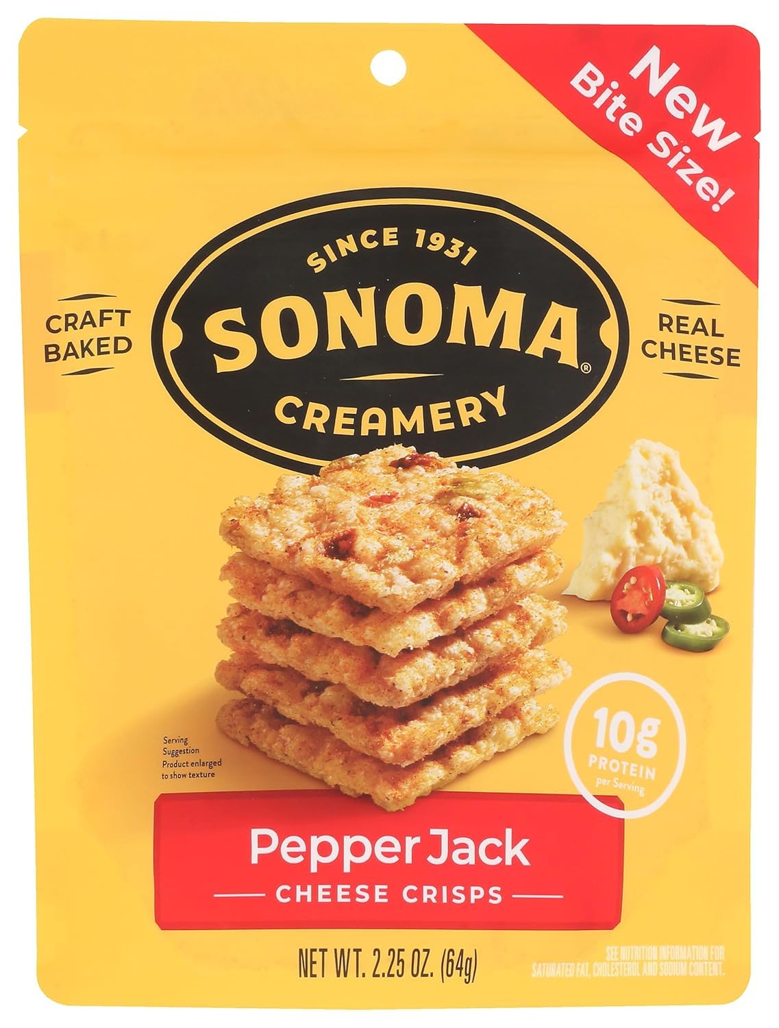 Sonoma Creamery Crisp Cheese Pepper Jack 2.25 oz Sonoma Creamery