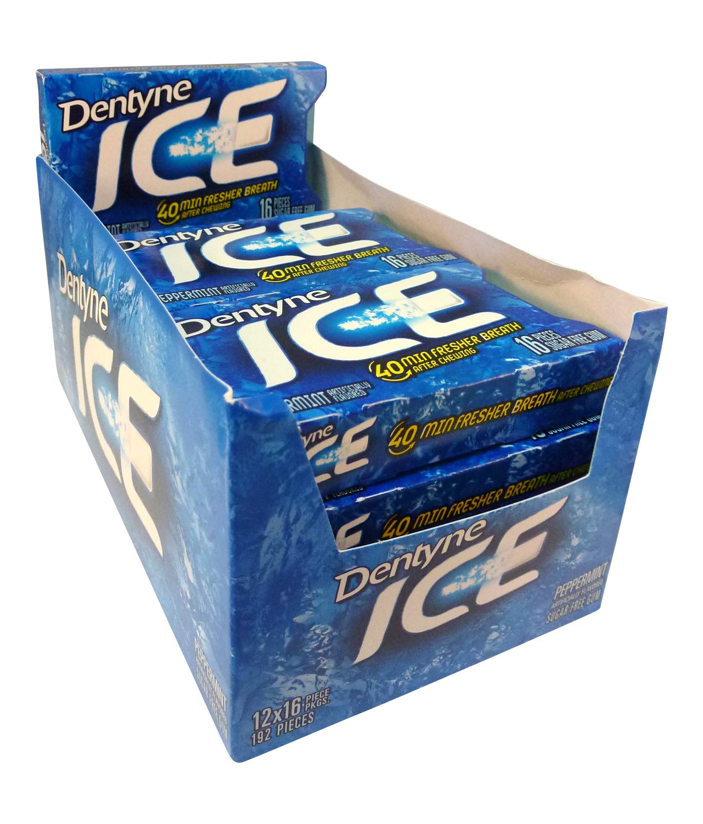 Dentyne Ice Peppermint Chewing Gum 16 Pieces 12 Count 192 Pieces Total