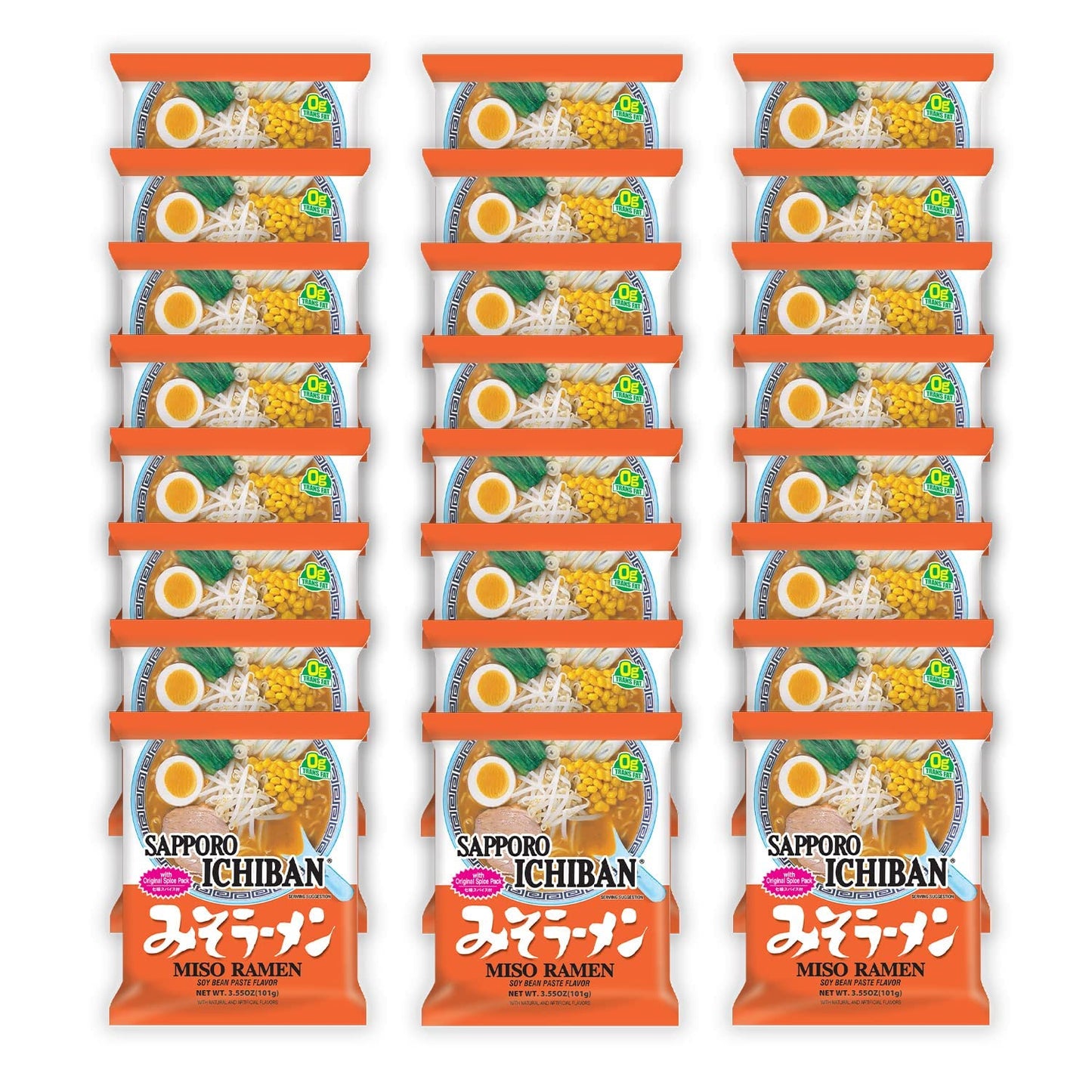 Sapporo Ichiban Miso Ramen Noodles, 3.5 oz, 24 Pouches Sapporo Ichiban