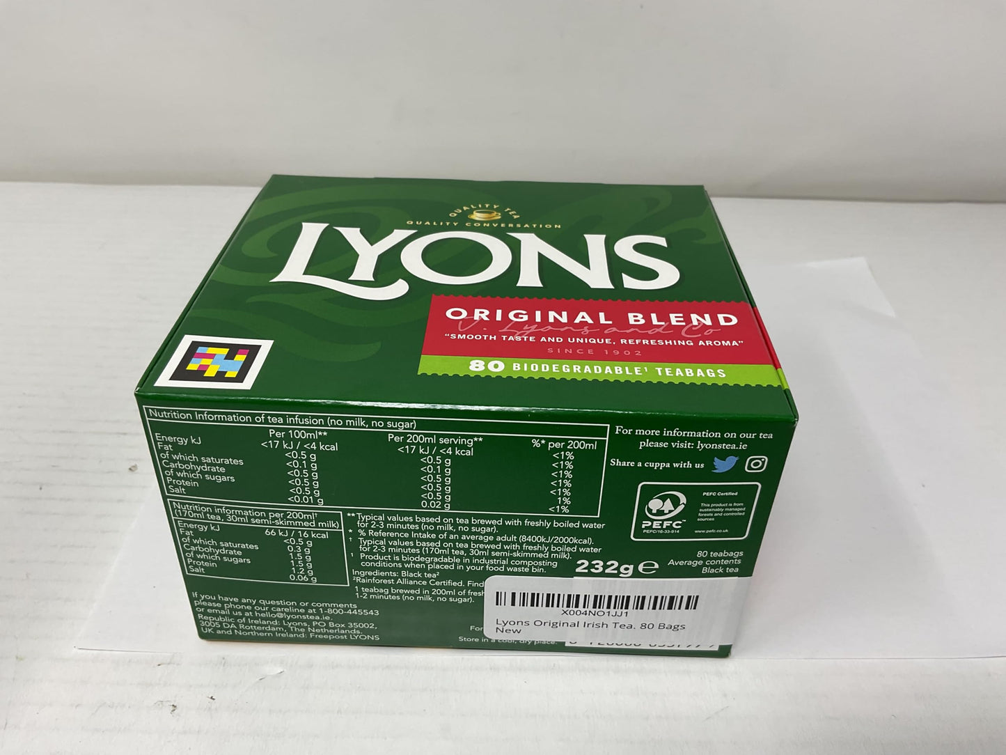 Lyons Original Irish Tea 80 Bags