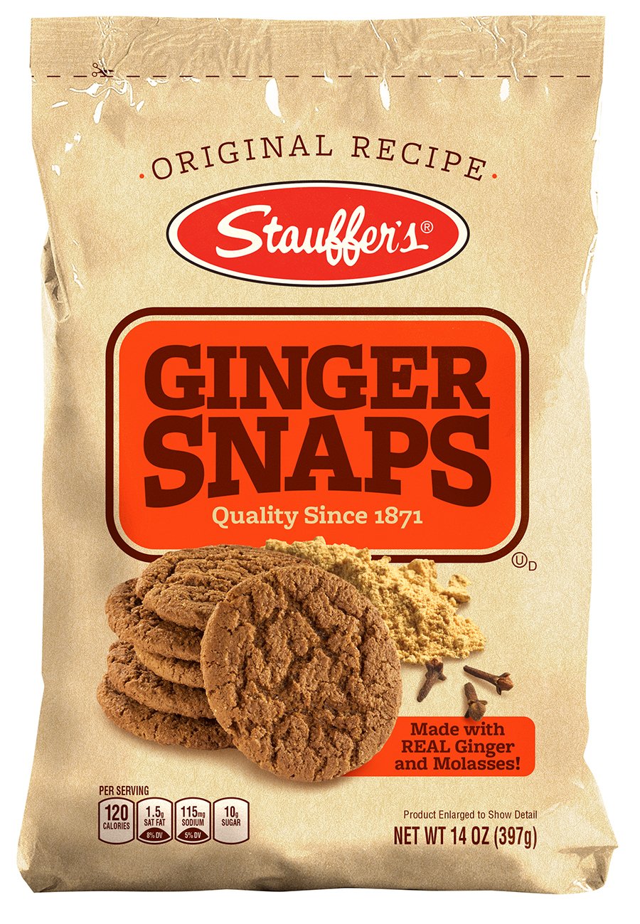 Stauffers Ginger Snaps Bag, 14-Ounce Bags (Pack of 6) Stauffers