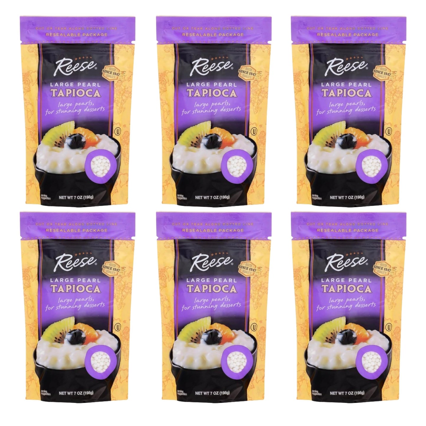 Reese Large Pearl Tapioca, 7 oz (Pack of 6) Reese