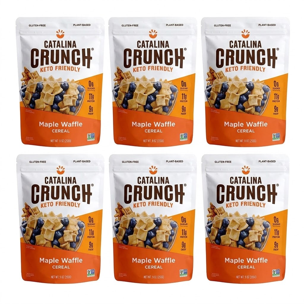 Catalina Crunch Maple Waffle Keto Cereal 9 oz (Pack of 6) Catalina Crunch
