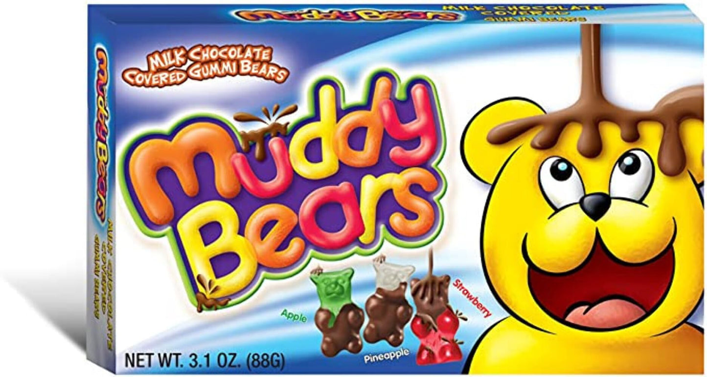 Product image of Taste of Nature Muddy Bears Chocolate Covered Gummy Bears Theatre Box 3.1 oz 3.1 oz Pack of 3