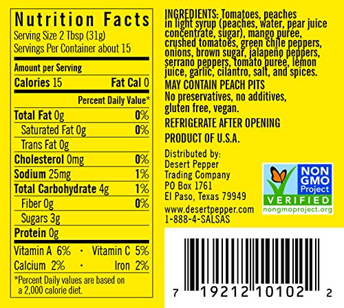 Product image of Desert Pepper Peach Mango Salsa Medium 16-oz