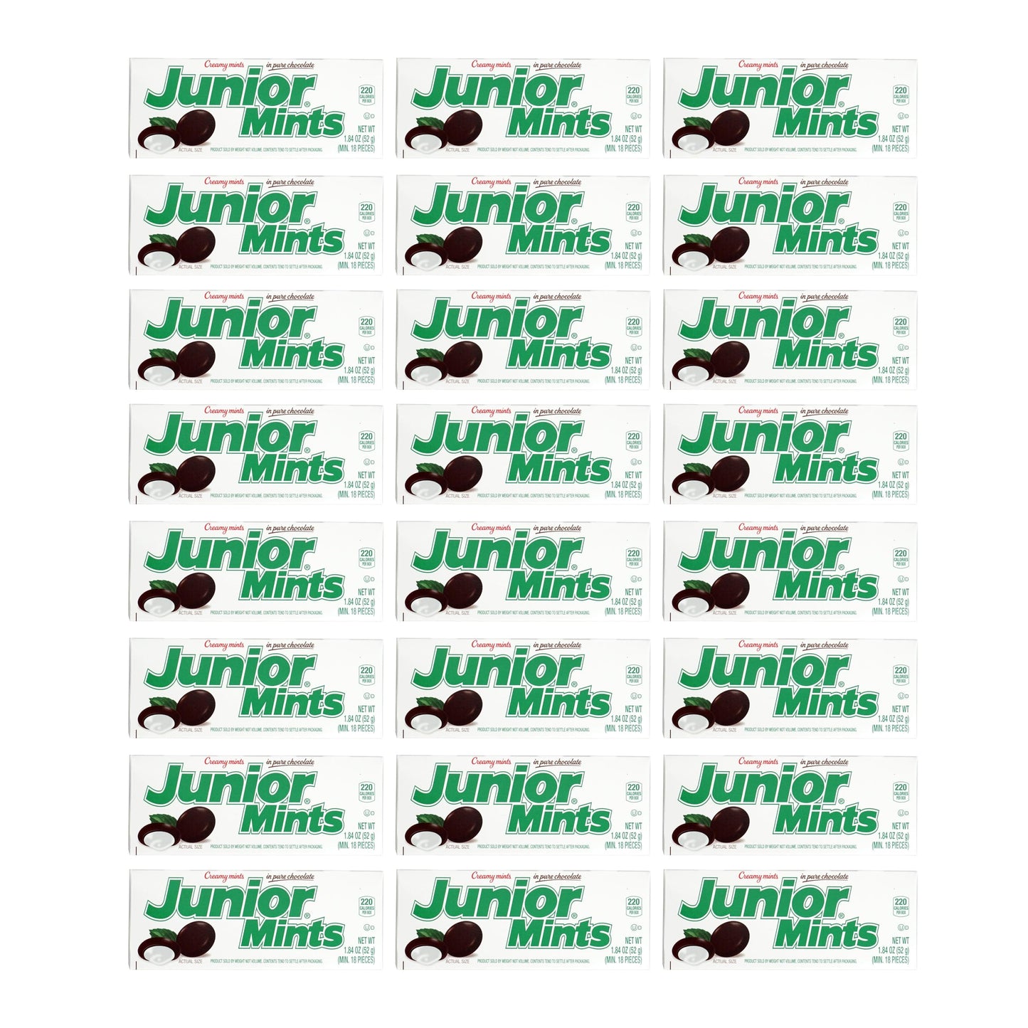 Product image of Junior Mints Chocolate Candy Theater Box Peppermint Filling 1.84-oz Boxes Pack of 24