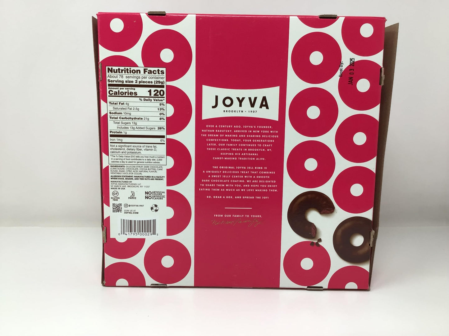 Product image of Joyva Raspberry Jell Rings Candy Raspberry Flavor 5 lb
