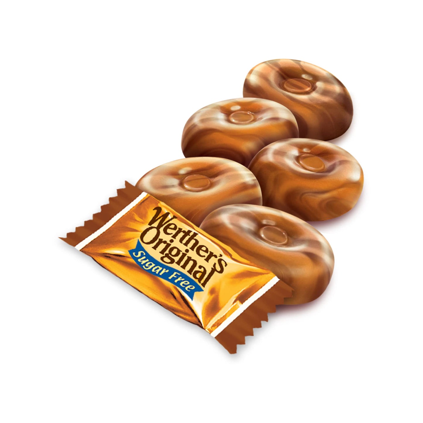 Product image of Werther's Original Hard Sugar Free Caramel Coffee Candy Bags 2.75 oz 2.75 oz Pack of 12
