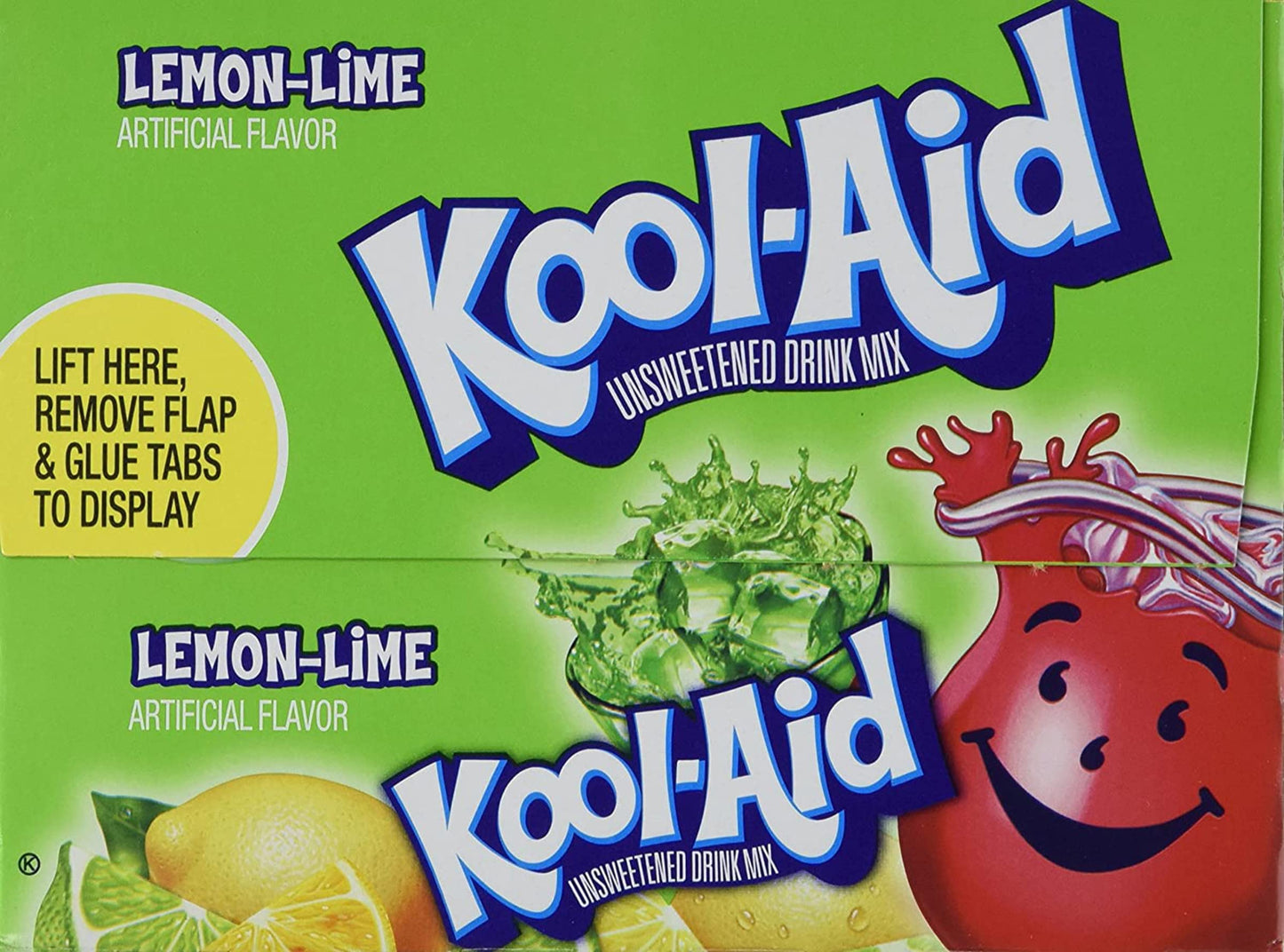Product image of Kool-Aid Lemon-Lime Unsweetened Soft Drink Mix 0.13 oz Packets 48 ct 0.13 oz Pack of 2