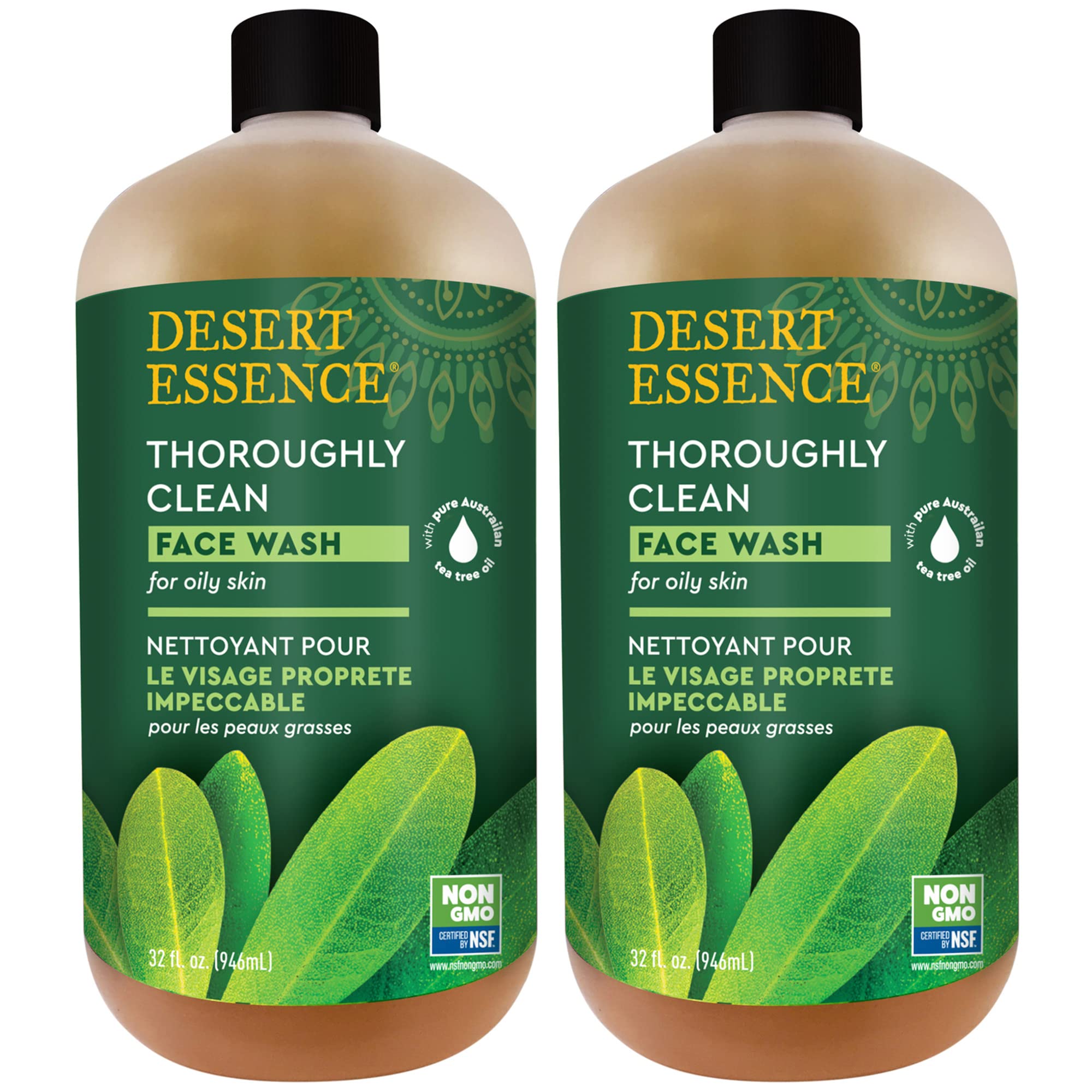 Product image of Desert Essence Thoroughly Clean Face Wash Original Tea Tree Oil Gentle Cleanser For Soft Radiant Skin 32 fl