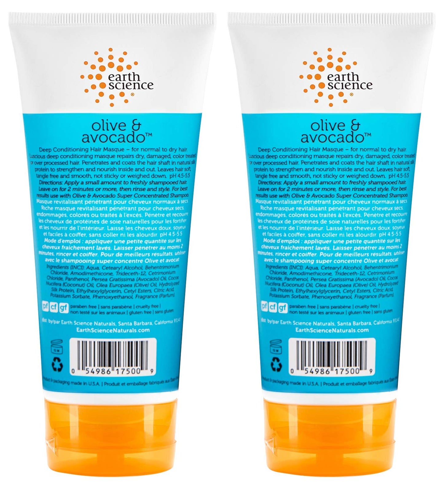 Product image of Earth Therapeutics Olive and Avocado Deep Conditioning Hair Masque For Normal to Dry Hair 6 oz 6 oz Pack of