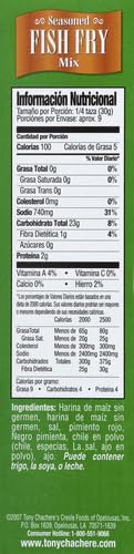 Product image of Tony Chachere's Seasoned Fish Fry Mix 10 oz 10 oz