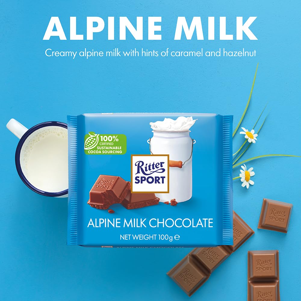 Product image of Ritter Sport Alpine Milk Chocolate Pack of 3