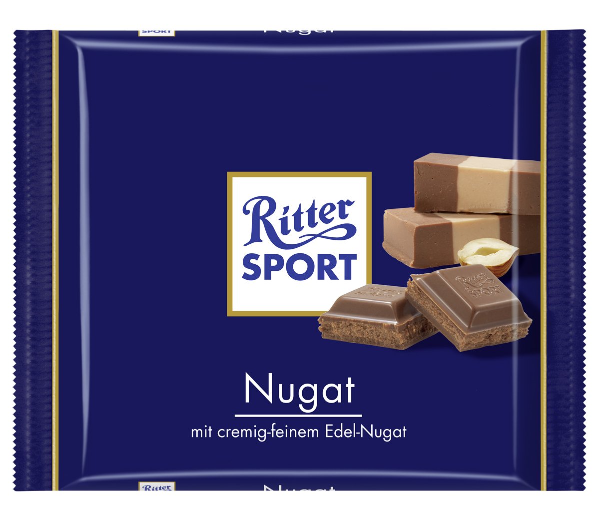 Product image of Ritter Sport Chocolate Candy Nugat Flavor 3 Bars Each Fresh from Germany 3.53 oz 3.53 oz