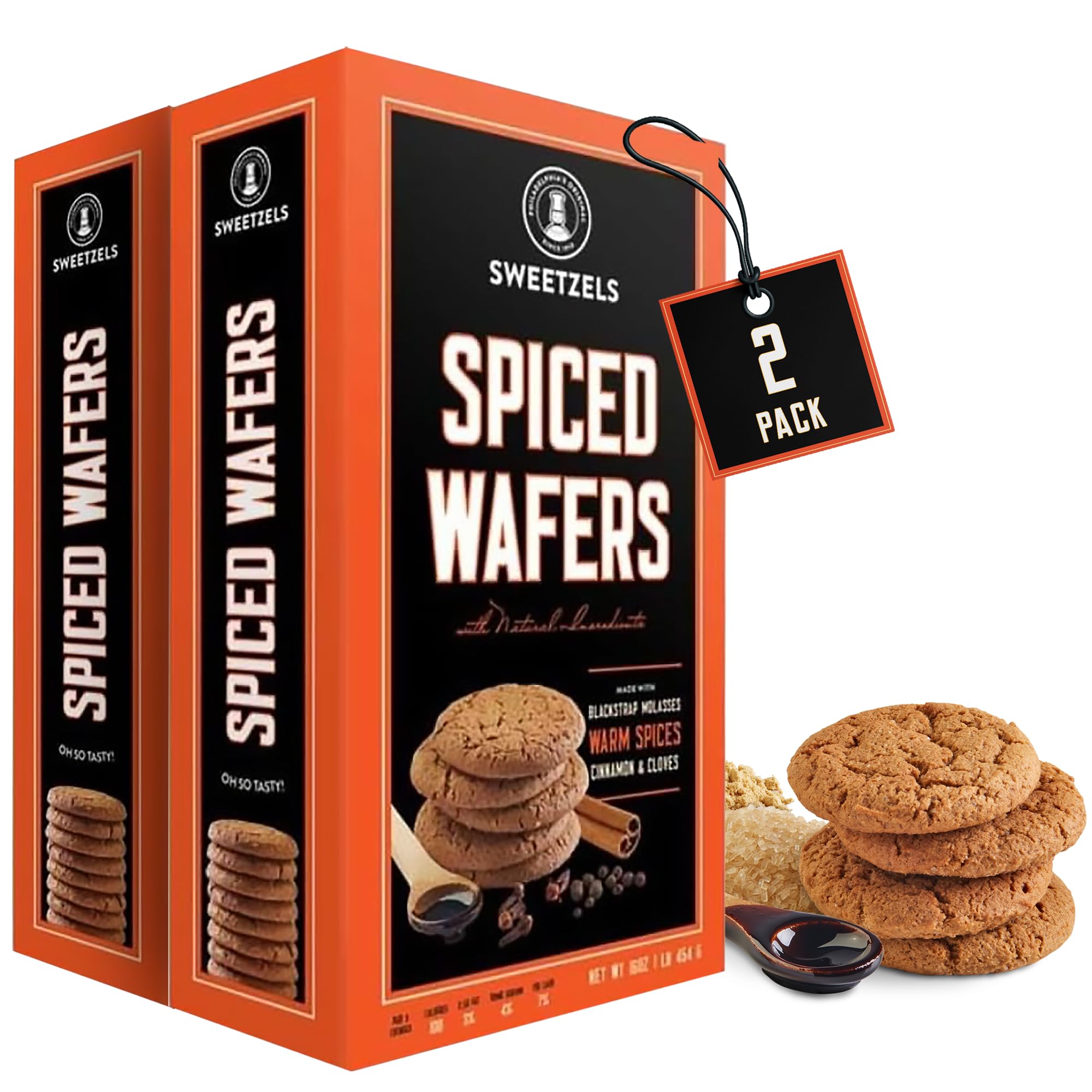 Product image of Sweetzels Ginger Snap Cookies Made Real Ginger and Molasses Crunchy and Flavorful Pack of 2