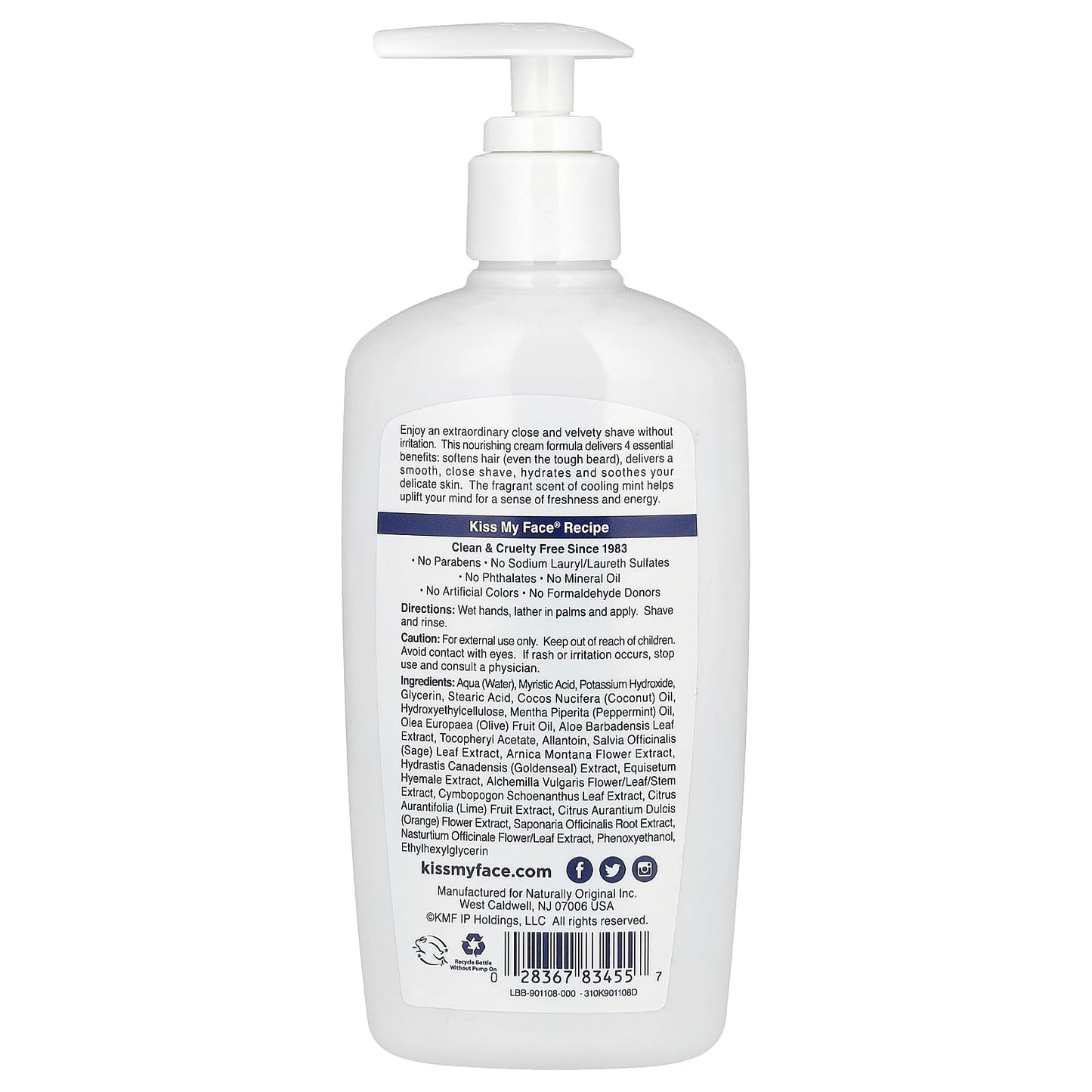 Product image of Kiss My Face Cool Mint Moisture Shave Shaving Cream 11 oz 11 oz