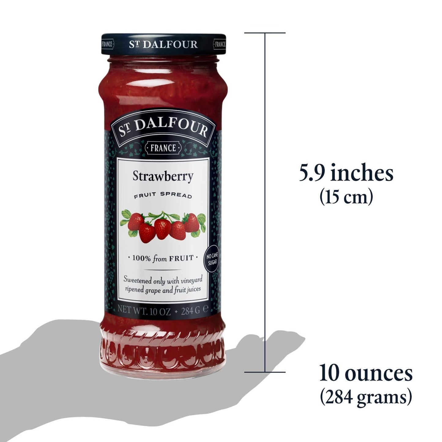 Product image of St. Dalfour Strawberry Fruit Spread 100% from Fruit No Artificial Ingredients Non-GMO No Cane Sugars All