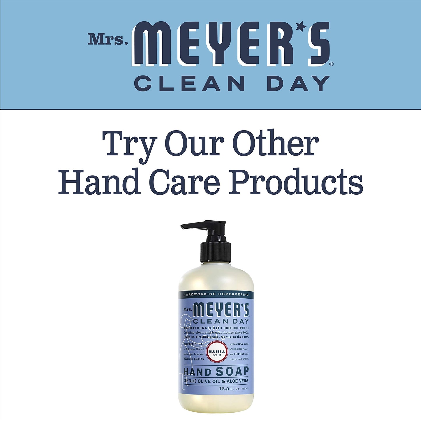 Product image of Mrs. MEYER'S Clean Day Bluebell Hand Soap 12.5 fl oz 12.5 fl oz Pack of 3