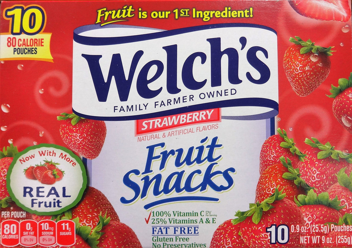 Product image of Welch's Strawberry Flavor Fruit Snacks 10 Pouches