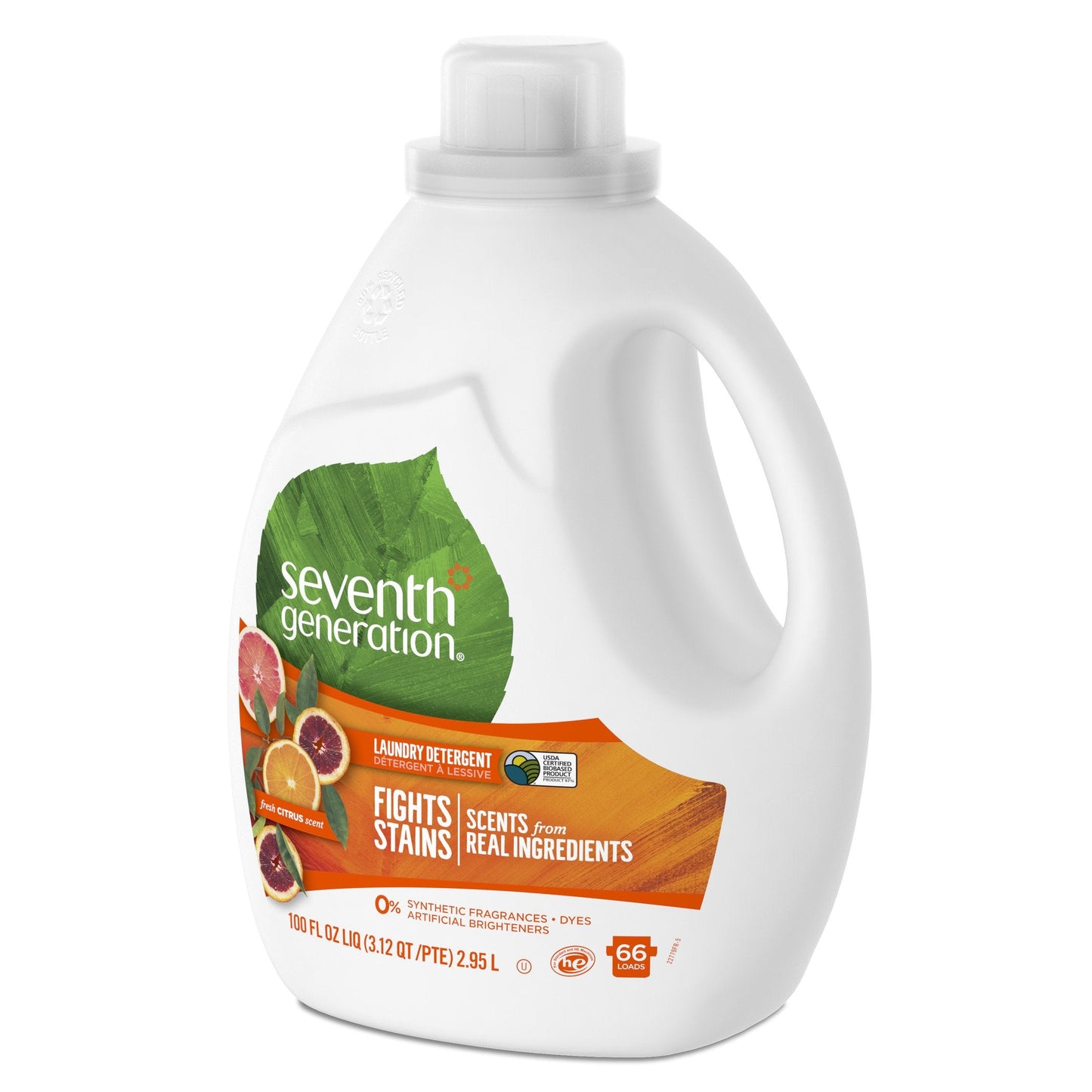 Product image of Seventh Generation Liquid Laundry Detergent Fresh Citrus Scent 60 Loads 90 oz 90 oz