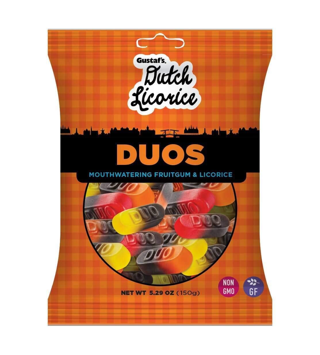 Product image of Gustaf's Dutch Licorice Duos Gummy Candy bag 5.29 oz 5.29 oz