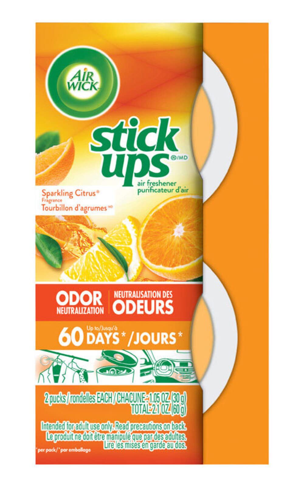 Product image of Air Wick Stick Ups Air Freshener Sparkling Citrus Quantity 2 ct Pack of 12
