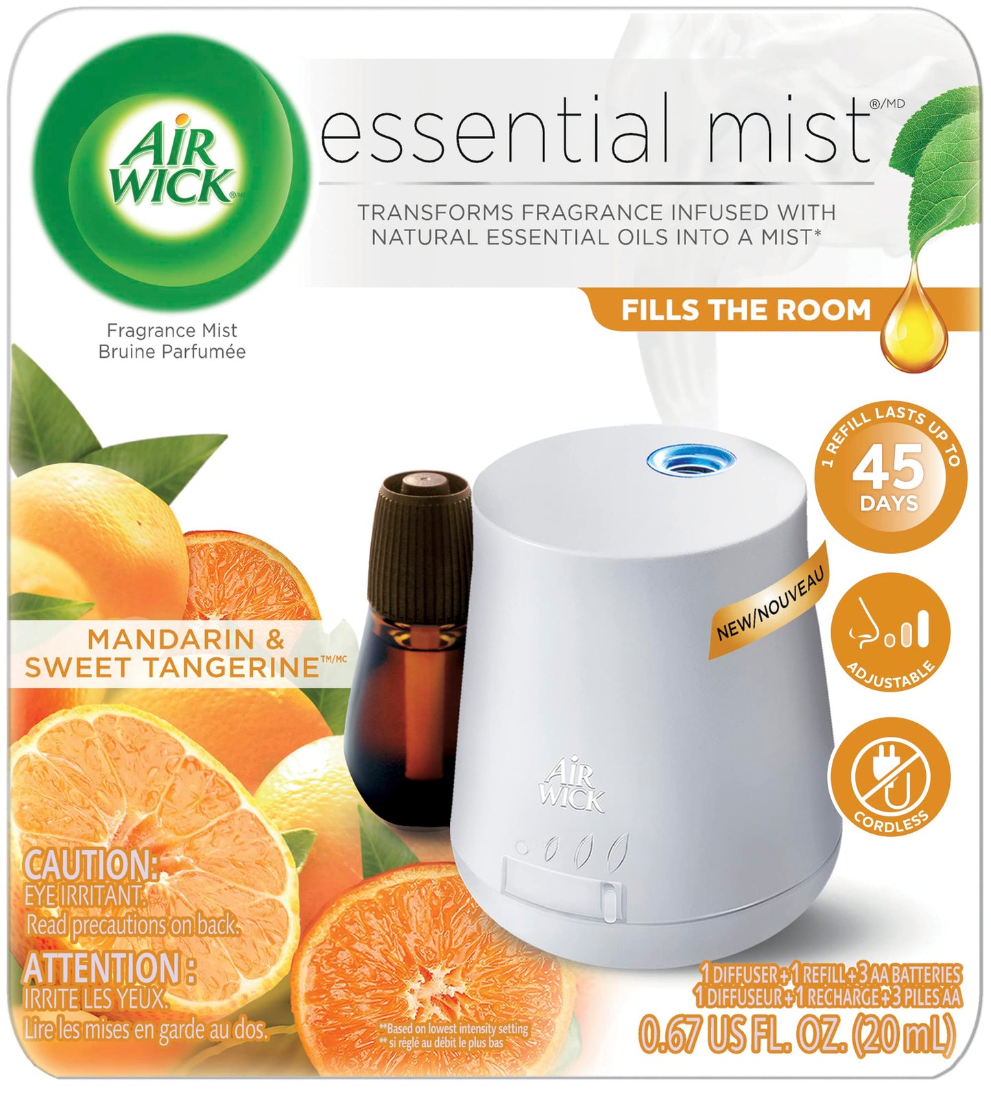 Product image of Air Wick Essential Mist Essential Oil Diffuser Mandarin and Sweet Tangerine Air Freshener Includes Diffuser
