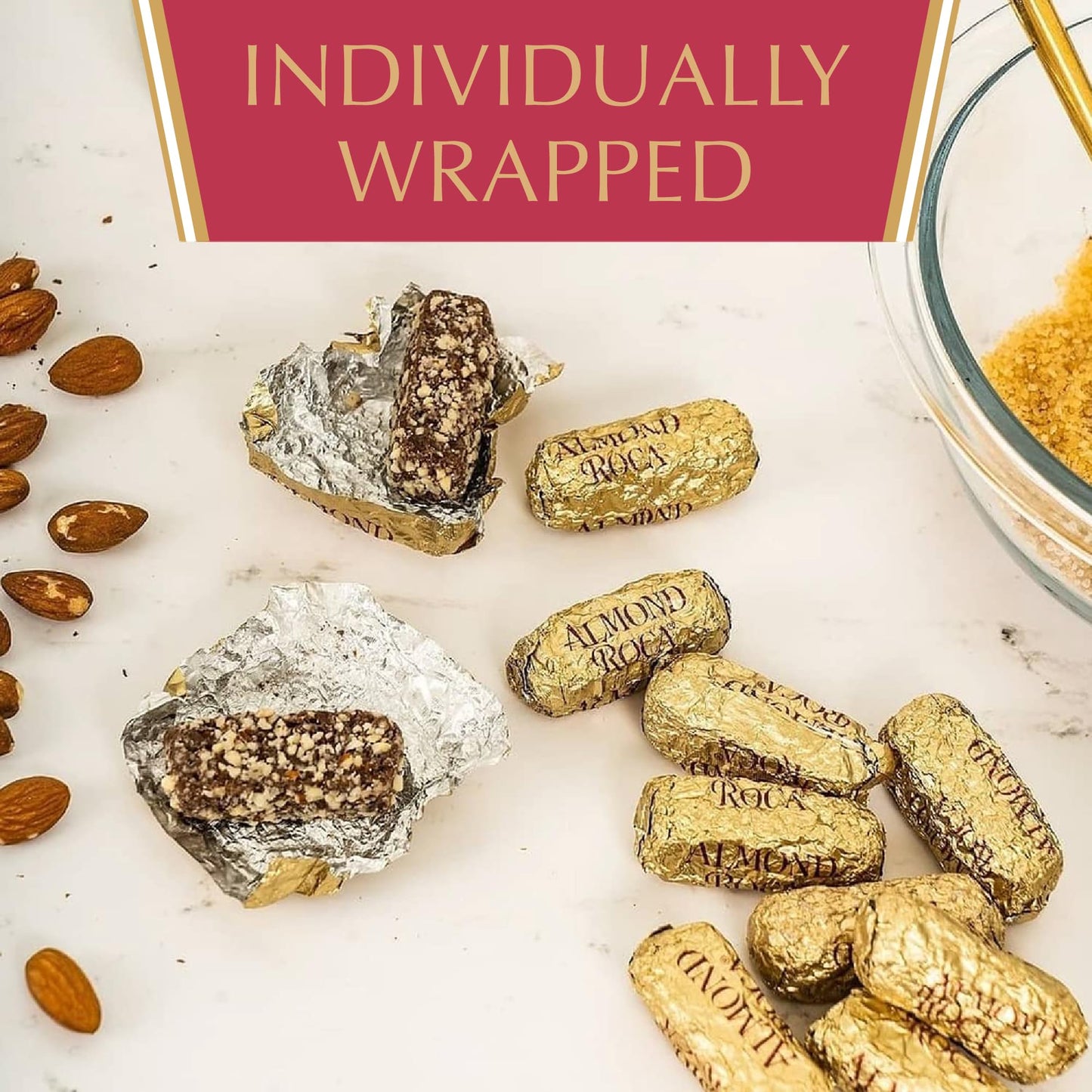Product image of Roca Chocolate Caramel Buttercrunch Toffee Box Individually Wrapped Candy Gluten Free Kosher 5 oz 5 oz