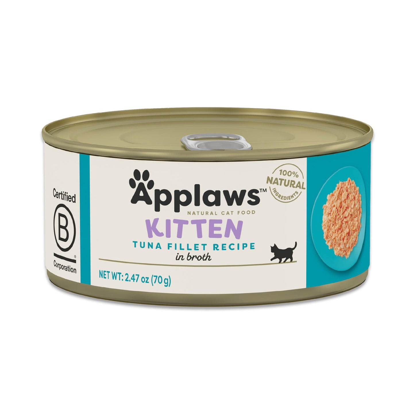 Product image of Applaws Natural Wet Kitten Food Tuna Fillet in Broth Cans Limited Ingredient No Additives 2.47 oz 2.47 oz