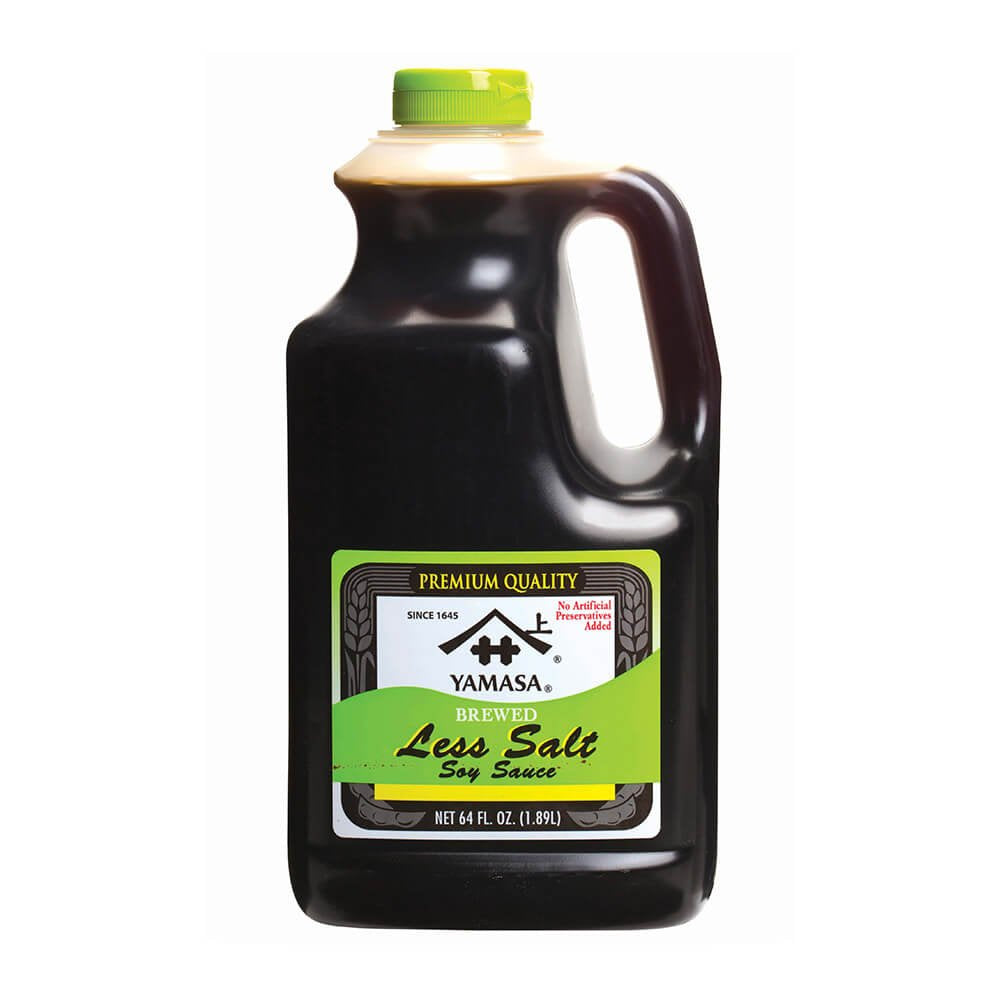 Product image of Yamasa Less Salt Soy Sauce Low Sodium Preservative Free Kosher Premium Soy Sauce 64 fl. oz. Bottle