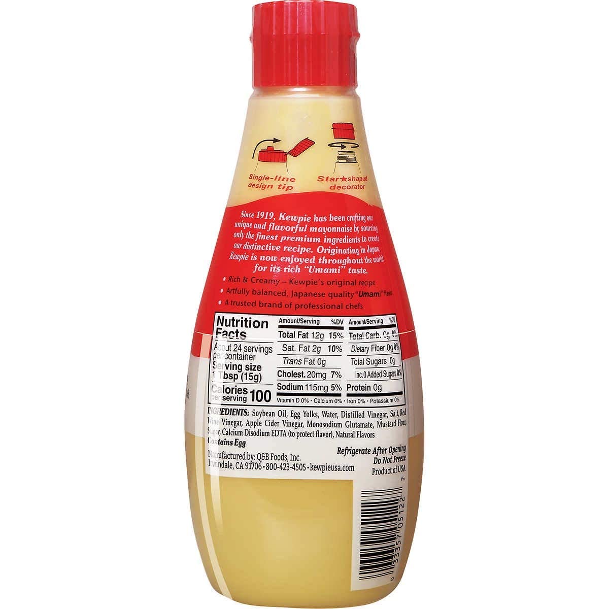 Product image of Kewpie Mayonnaise Japanese Style Mayo Sandwich Spread Squeeze Bottle 12 oz 12 oz