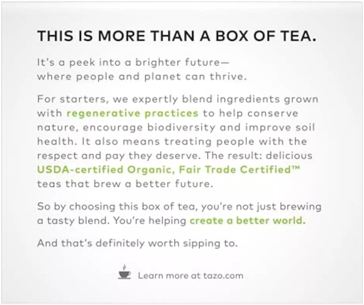 Product image of TAZO Tea Bags Green Tea Regenerative Organic Zen Tea 2.7 oz 36 ct 2.7 oz 36 Count