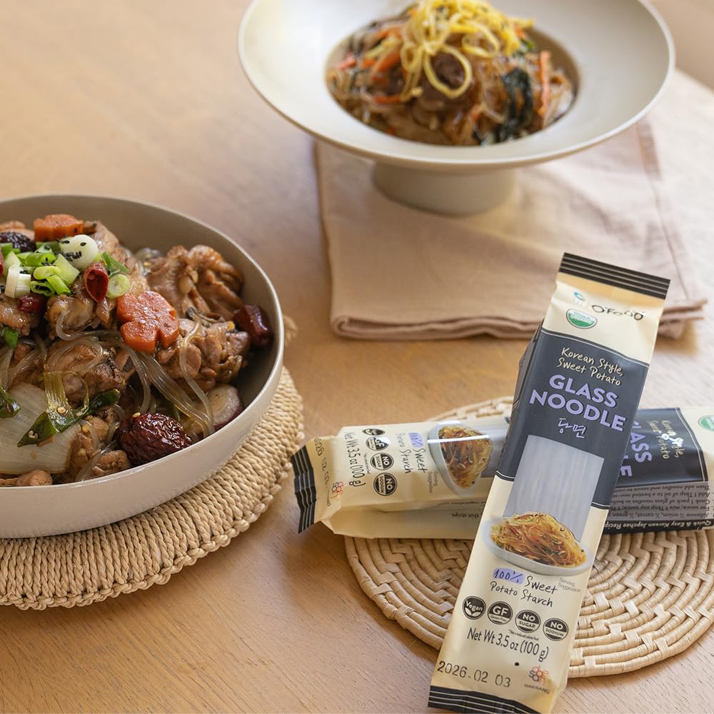 Product image of Chung Jung One Korean Sweet Potato Glass Noodle Non GMO Gluten Free Vegan No Sodium No Sugar 3.5oz 3.53 oz