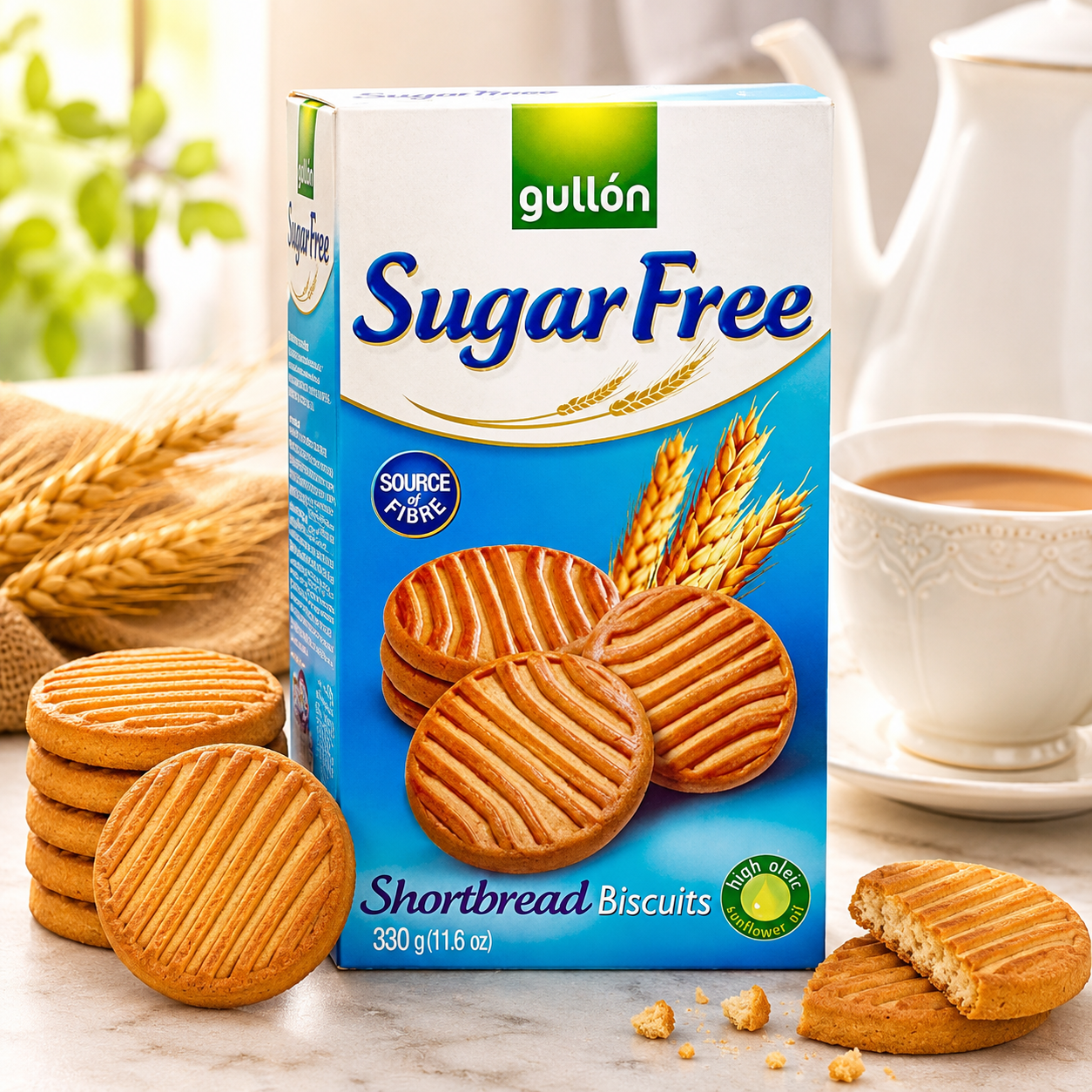 Gullon Cookie SF Shortbread Cookies 11.63 Ounce 330 Gram